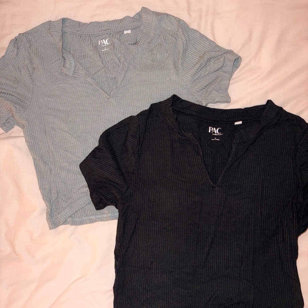2 count pacsun ribbed tees